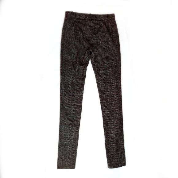 NWOT FENDI Wool Slim Trousers in Brown & White Tweed Small Pants Pantalon Petit - Picture 10 of 15